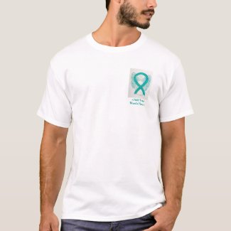Teal Ribbon Angel Cause Awareness Custom Shirts