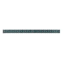 Teal Ribbon Awareness Seamless Pattern in Black
