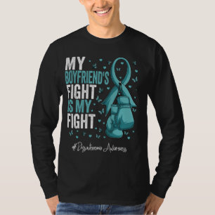 Teal Ribbon Boyfriend Dysautonomia Awareness T-Shirt