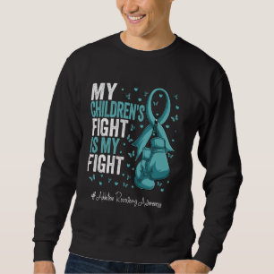 Teal Ribbon Children Addiction Recovery Awareness Sweatshirt