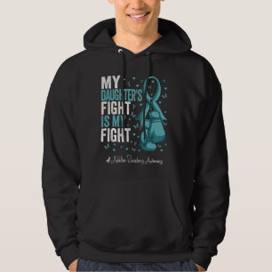 Teal Ribbon Daughter Addiction Recovery Awareness Hoodie