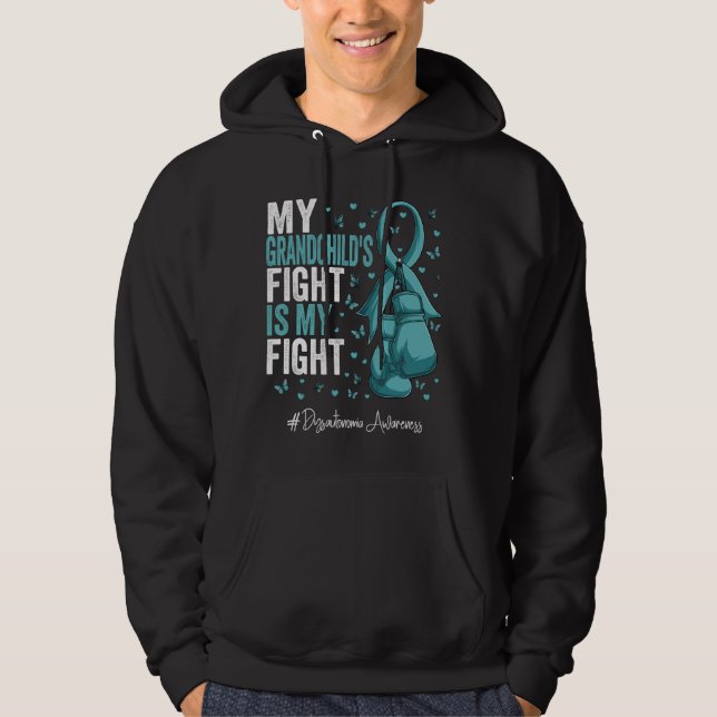 Teal Ribbon Grandchild Dysautonomia Awareness Hoodie (Front)