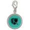 Teal  Ribbon Grunge Heart
