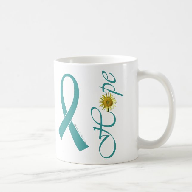 Teal Ribbon Hope Mug (Right)