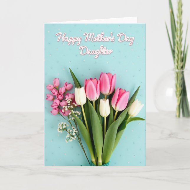 Teal Ribbon Mothers Day Card (Front)