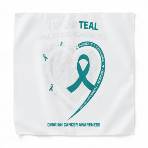 Teal Ribbon Ovarian Cancer Awareness Gifts Grandda Bandana