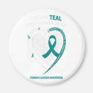Teal Ribbon Ovarian Cancer Awareness Gifts Grandda Magnet