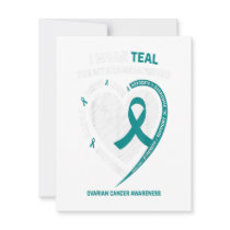 Teal Ribbon Ovarian Cancer Awareness Gifts Invitation
