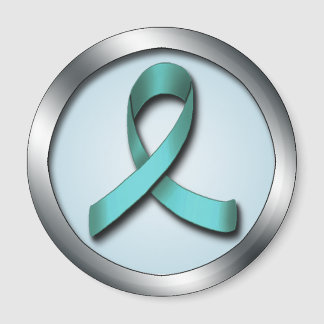 Teal Ribbon Ovarian Cancer Awareness magnet