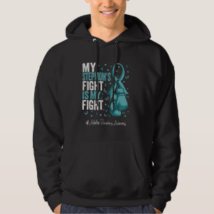 Teal Ribbon Stepmother Addiction Recovery Awarenes Hoodie