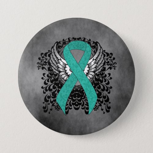 Teal Ribbon Support Awareness Button