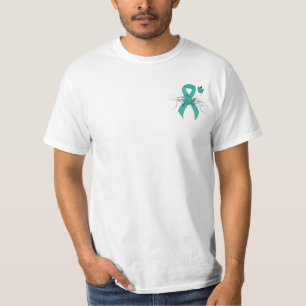 Teal Ribbon Support Awareness T-Shirt