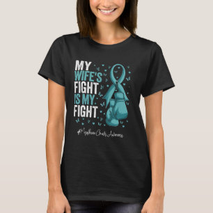 Teal Ribbon Wife Myasthenia Gravis Awareness T-Shirt