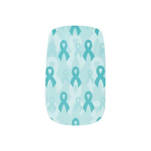 Teal RibbonsLight Minx Nail Art