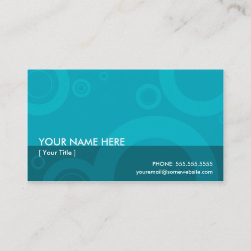 teal rings business card