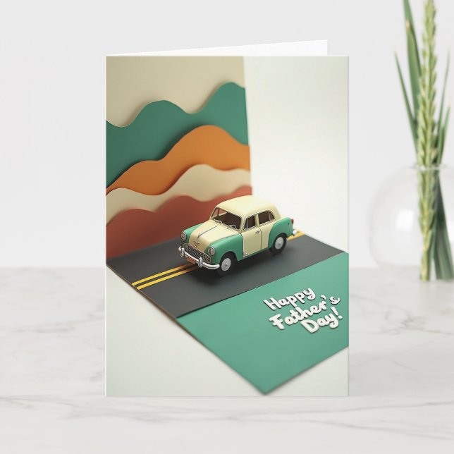 Teal Road Fathers Day Card (Front)