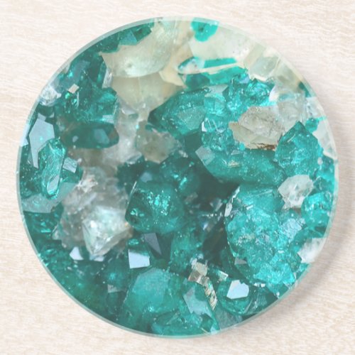 Teal Rock Candy Quartz Coaster