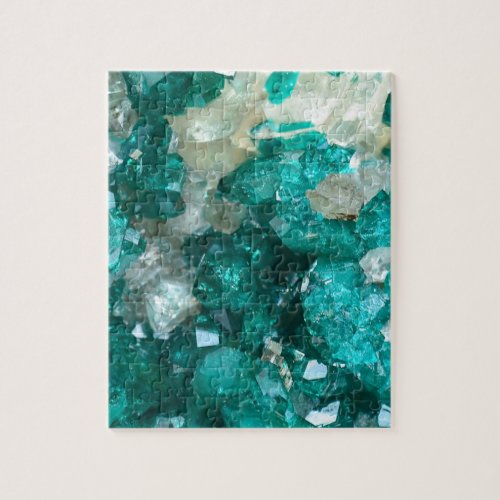 Teal Rock Candy Quartz Jigsaw Puzzle