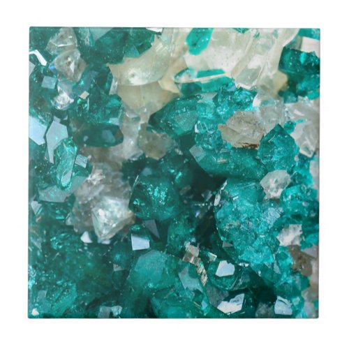 Teal Rock Candy Quartz Tile