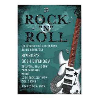 Rock And Roll Party Invitations 8