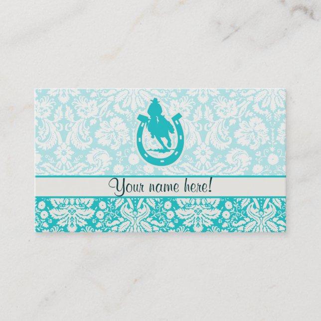 Teal Rodeo Business Card (Front)