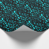Teal rose wrapping paper (Corner)