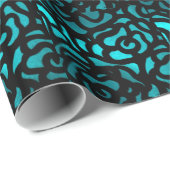 Teal rose wrapping paper (Roll Corner)