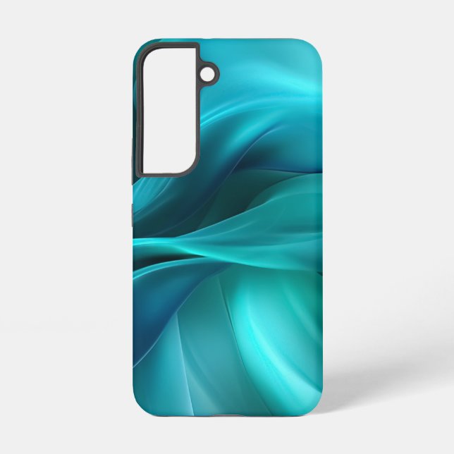 Teal Satin Samsung Galaxy Case (Back)