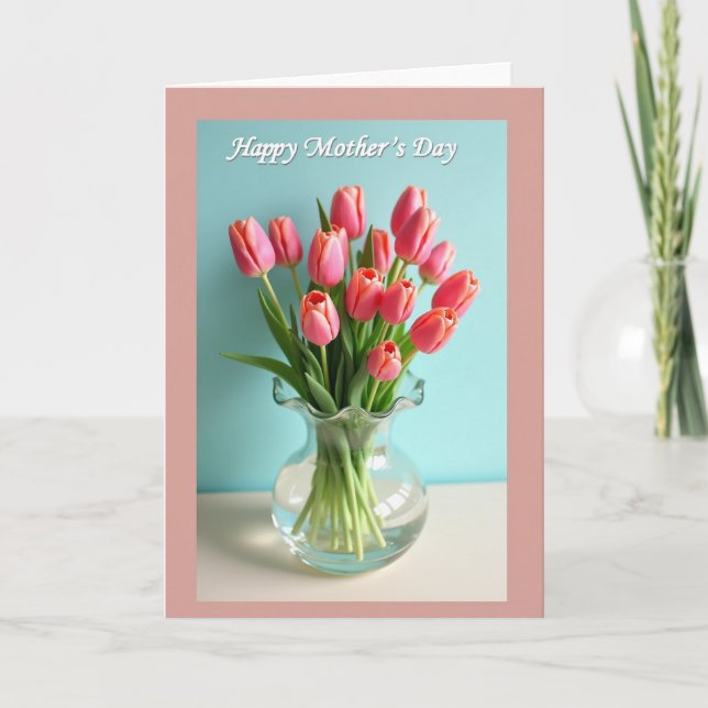 Teal Scene Mothers Day Card (Front)
