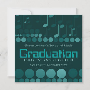 Teal School of Music Graduation Invitation