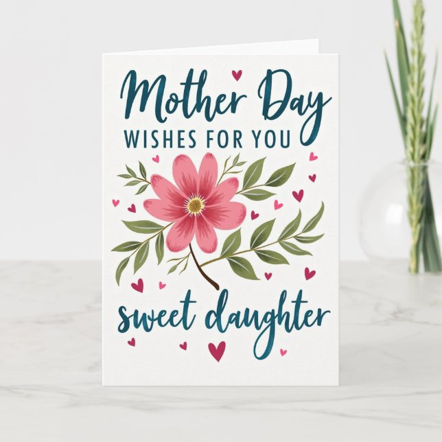 Teal Script Mothers Day Art Card (Front)