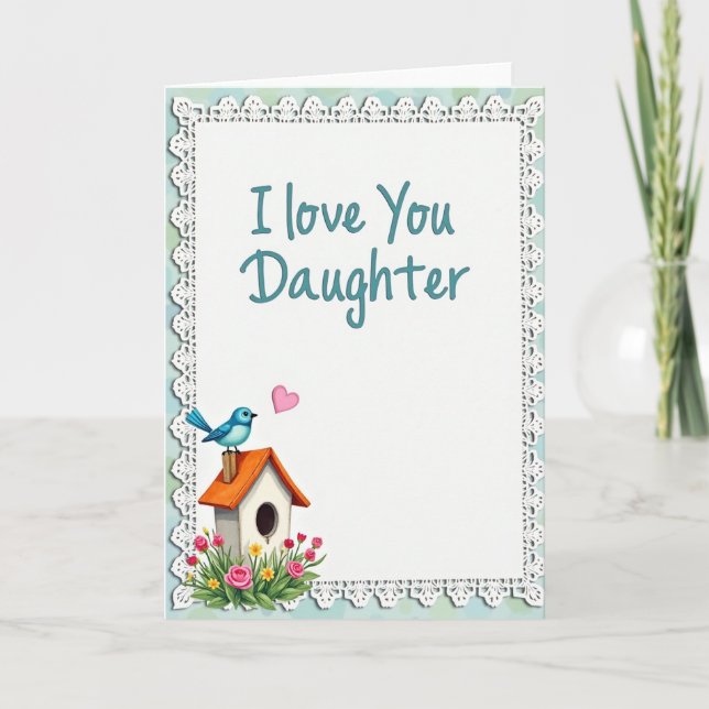 Teal Script Mothers Love Scene Card (Front)