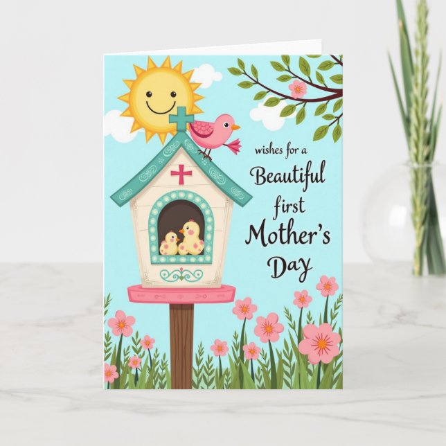 Teal Scrollwork House Card (Front)