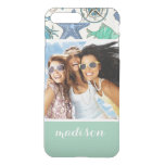 Teal Sea Animals Pattern | Your Photo &amp; Name iPhone 8 Plus/7 Plus Case