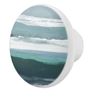 Teal Sea Ceramic Knob