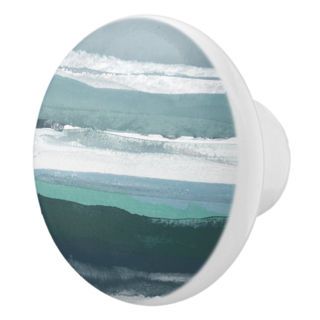 Teal Sea Ceramic Knob (Right)