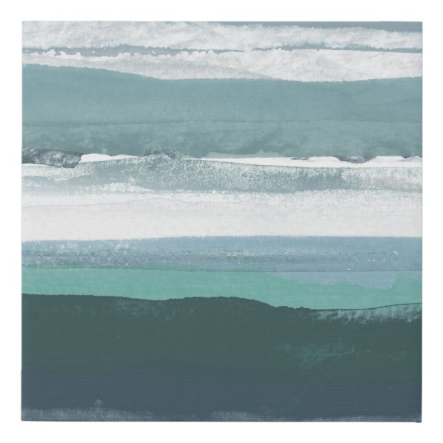 Teal Sea Faux Canvas Print (Front)