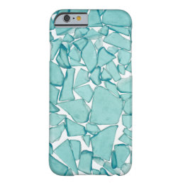 Teal Sea Glass Nautical Print iPhone Case