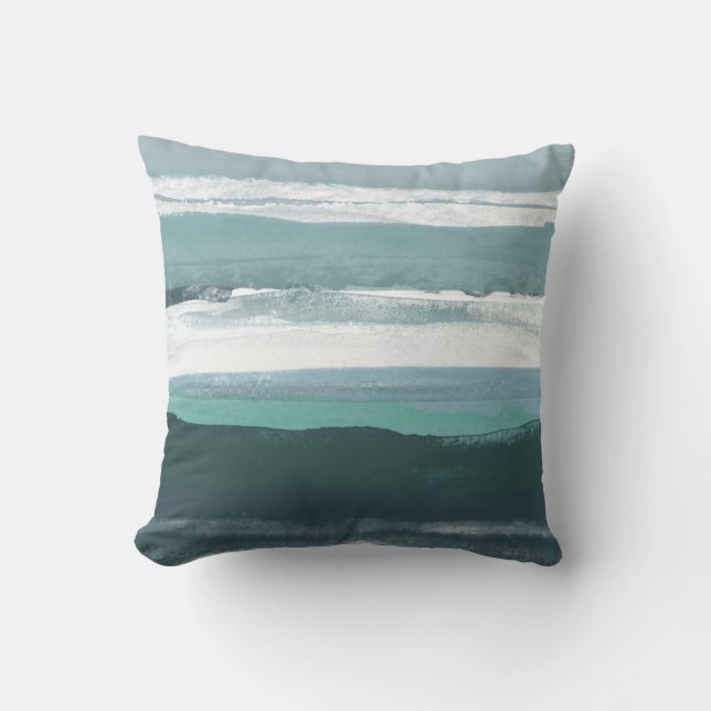 Teal Sea Throw Pillow (Front)
