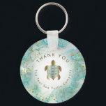 teal sea turtle design  keychain<br><div class="desc">turtle logo keychain</div>