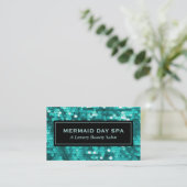 Teal Sequins Business Card (Standing Front)
