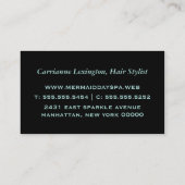 Teal Sequins Business Card (Back)
