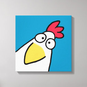Teal SERIOUS CHICKEN by Sandra Boynton Canvas Print