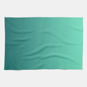 Teal Shades Sea Green Blue Aquamarine Kitchen Towel