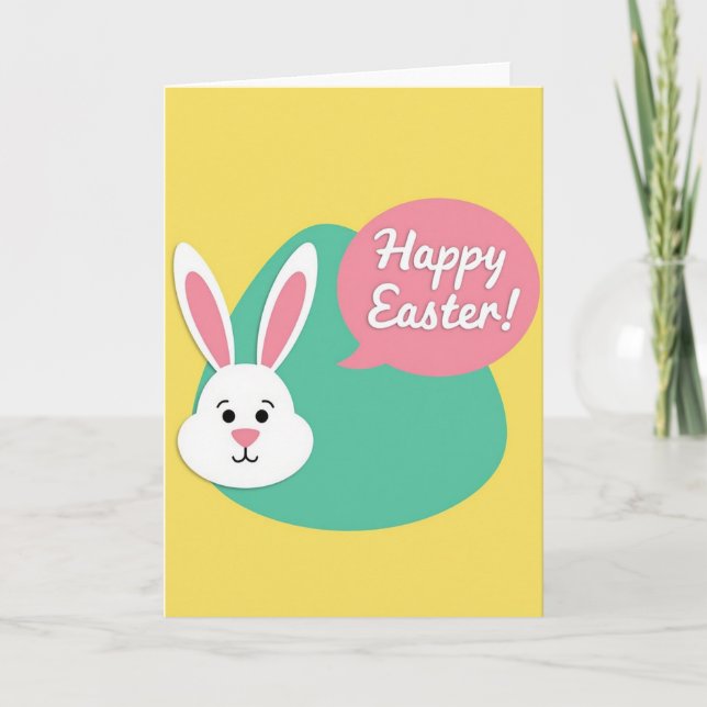 Teal Shape Springtime Card (Front)