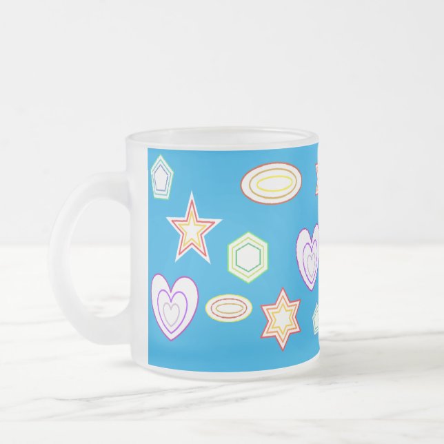 Teal Shapes mug (Left)