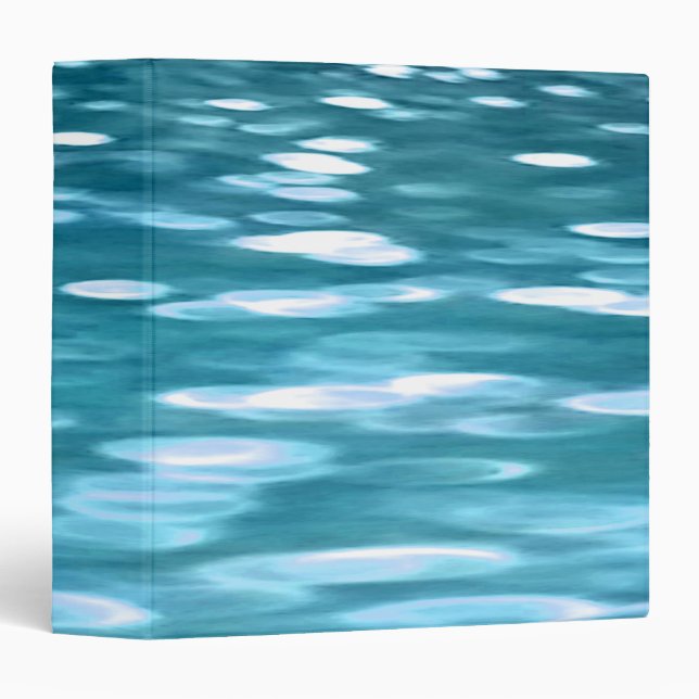 Teal shimmer 3 ring binder (Front/Spine)
