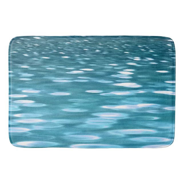 Teal shimmer bath mat (Front)