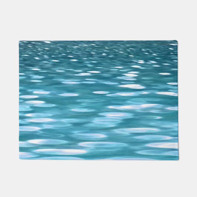 Teal shimmer doormat (Front)