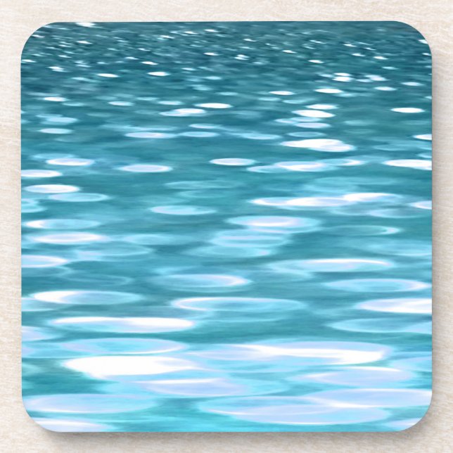 Teal shimmer drink coaster (Front)